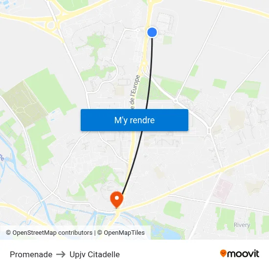 Promenade to Upjv Citadelle map
