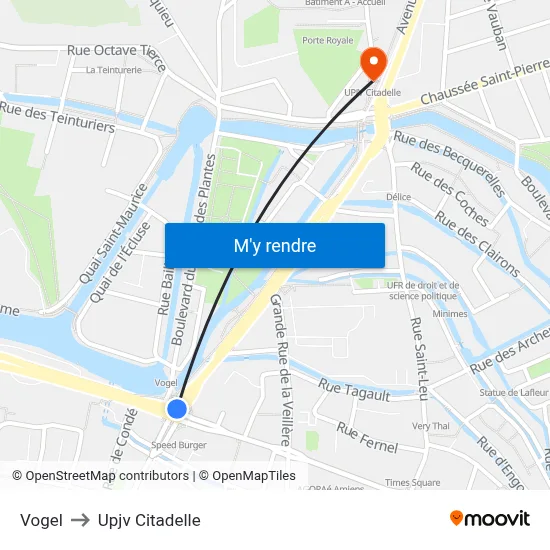 Vogel to Upjv Citadelle map