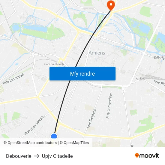 Debouverie to Upjv Citadelle map