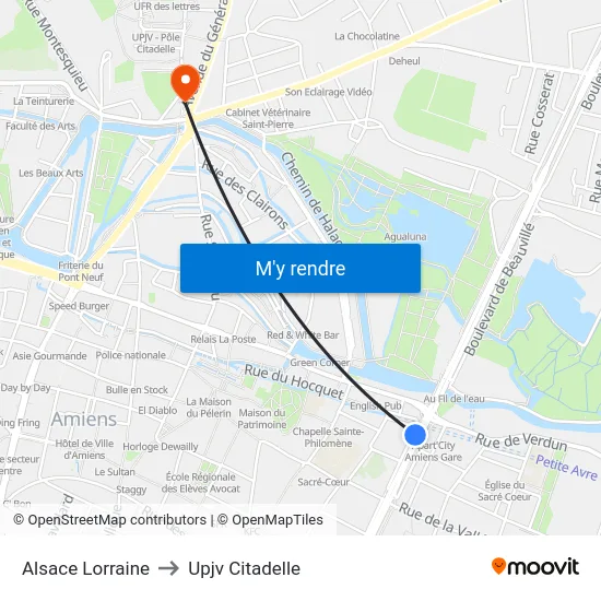 Alsace Lorraine to Upjv Citadelle map