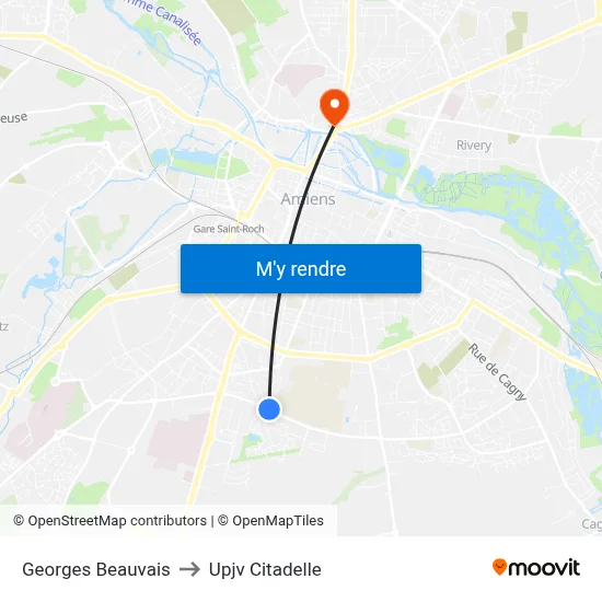 Georges Beauvais to Upjv Citadelle map