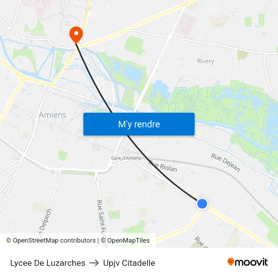 Lycee De Luzarches to Upjv Citadelle map