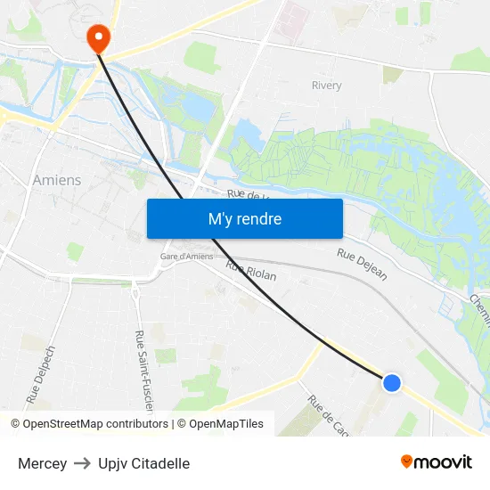 Mercey to Upjv Citadelle map