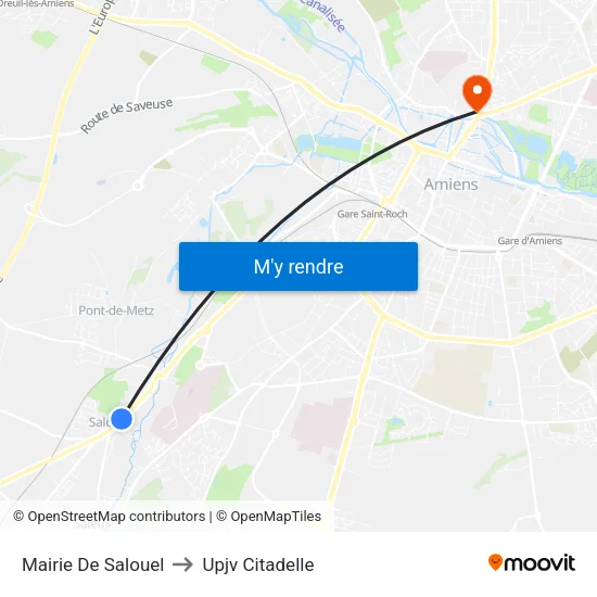Mairie De Salouel to Upjv Citadelle map
