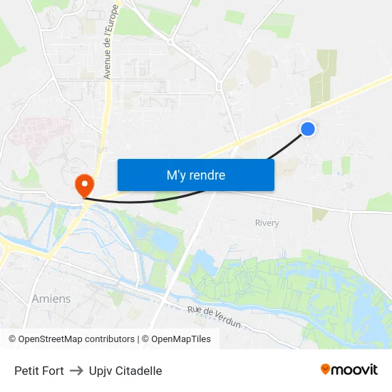 Petit Fort to Upjv Citadelle map