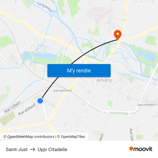 Saint-Just to Upjv Citadelle map