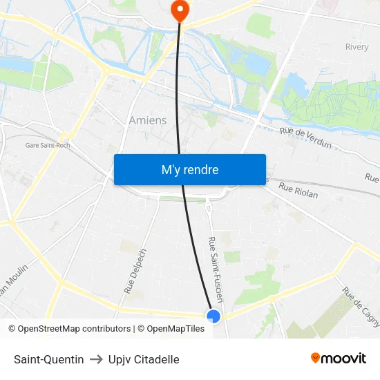 Saint-Quentin to Upjv Citadelle map