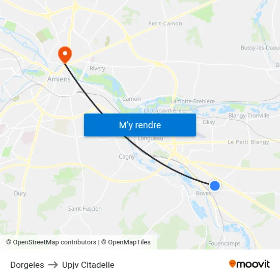 Dorgeles to Upjv Citadelle map