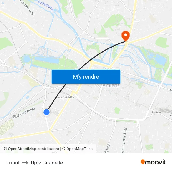Friant to Upjv Citadelle map