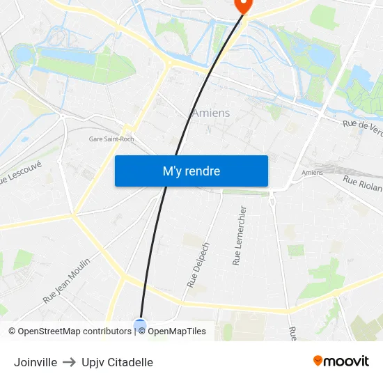 Joinville to Upjv Citadelle map