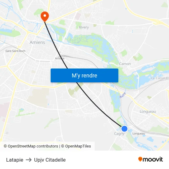 Latapie to Upjv Citadelle map