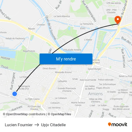 Lucien Fournier to Upjv Citadelle map