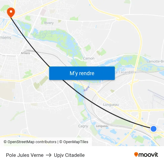 Pole Jules Verne to Upjv Citadelle map