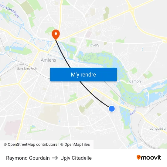Raymond Gourdain to Upjv Citadelle map