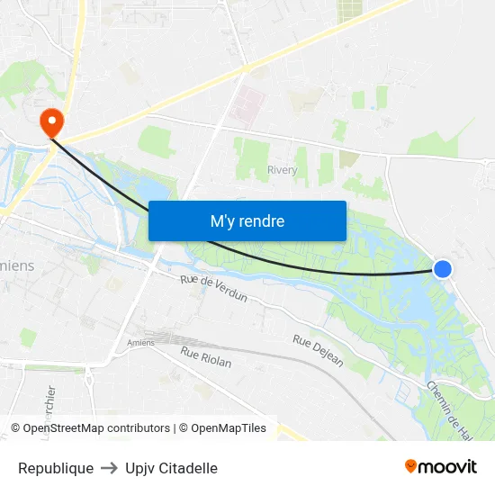 Republique to Upjv Citadelle map