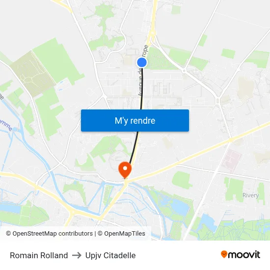 Romain Rolland to Upjv Citadelle map