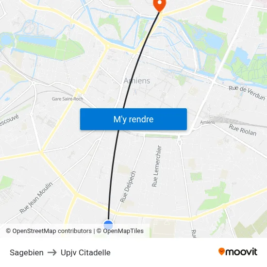Sagebien to Upjv Citadelle map