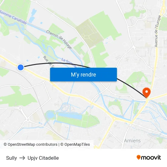 Sully to Upjv Citadelle map
