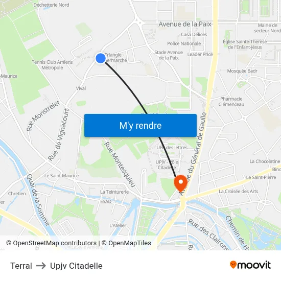 Terral to Upjv Citadelle map
