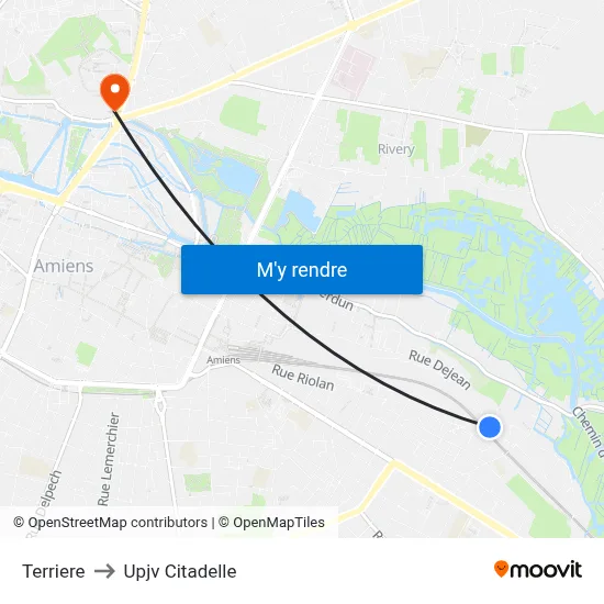 Terriere to Upjv Citadelle map