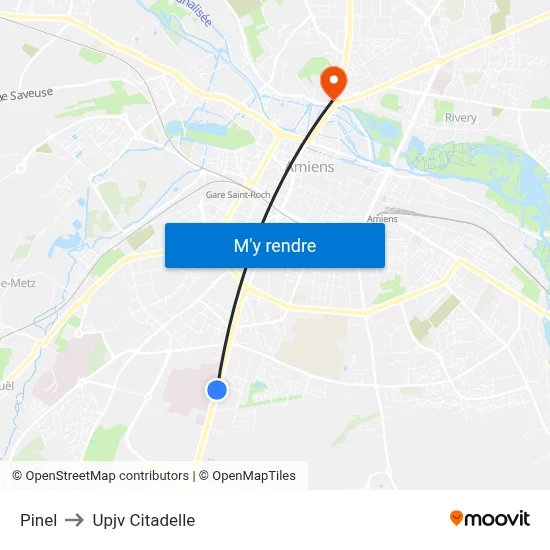 Pinel to Upjv Citadelle map