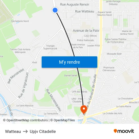 Watteau to Upjv Citadelle map