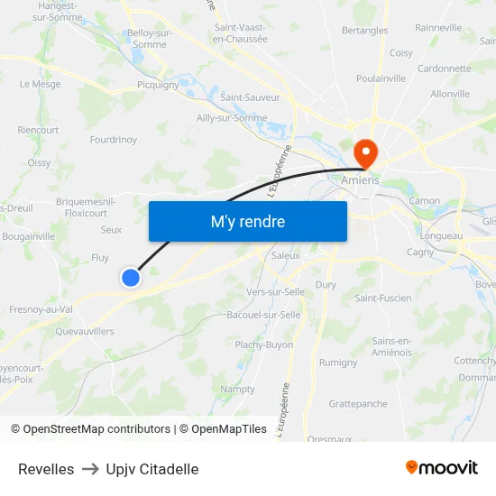 Revelles to Upjv Citadelle map