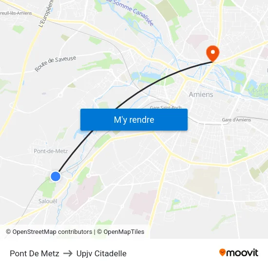 Pont De Metz to Upjv Citadelle map