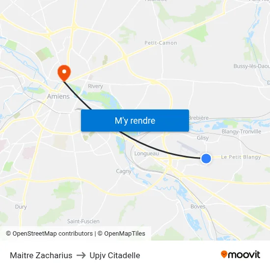 Maitre Zacharius to Upjv Citadelle map