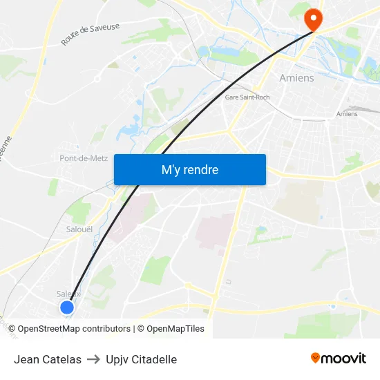 Jean Catelas to Upjv Citadelle map