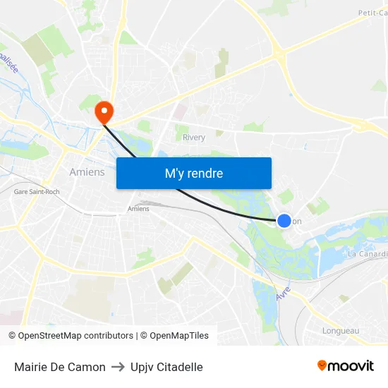 Mairie De Camon to Upjv Citadelle map