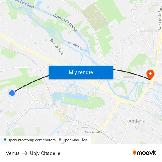 Venus to Upjv Citadelle map