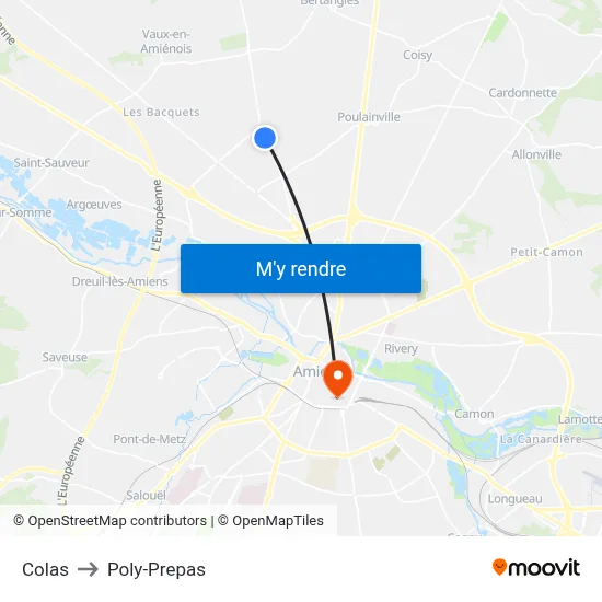 Colas to Poly-Prepas map