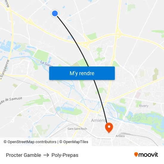 Procter Gamble to Poly-Prepas map