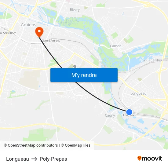 Longueau to Poly-Prepas map