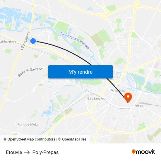 Etouvie to Poly-Prepas map