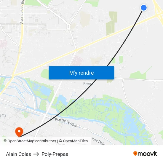 Alain Colas to Poly-Prepas map