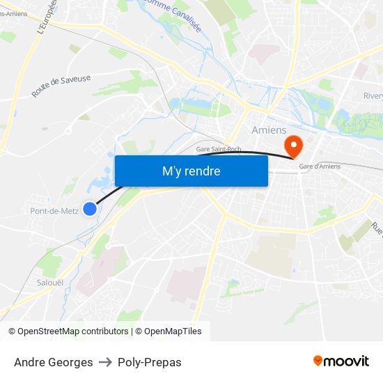 Andre Georges to Poly-Prepas map