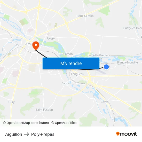 Aiguillon to Poly-Prepas map