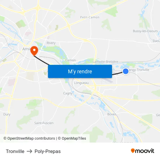 Tronville to Poly-Prepas map