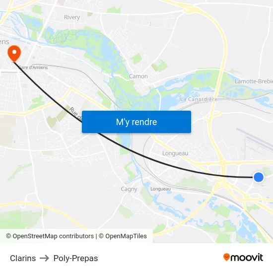 Clarins to Poly-Prepas map