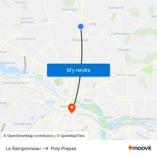 Le Ramponneau to Poly-Prepas map