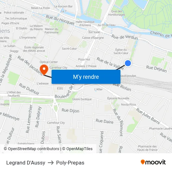 Legrand D'Aussy to Poly-Prepas map