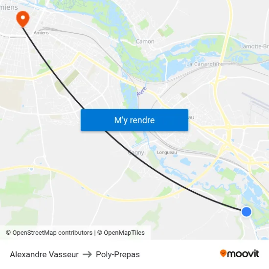 Alexandre Vasseur to Poly-Prepas map