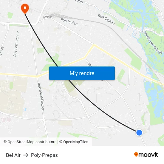 Bel Air to Poly-Prepas map