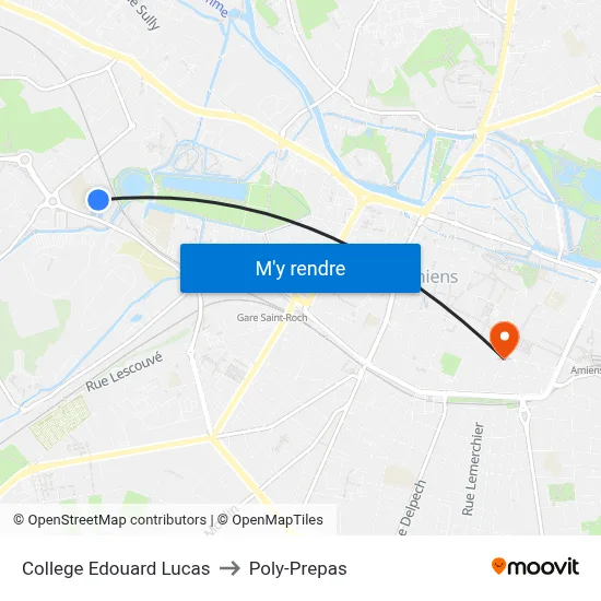 College Edouard Lucas to Poly-Prepas map