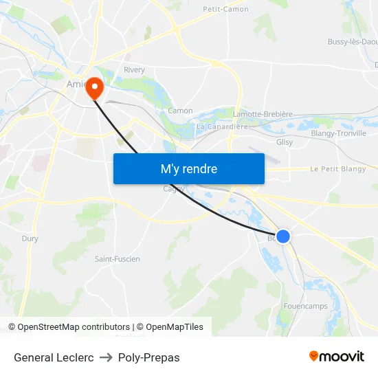 General Leclerc to Poly-Prepas map