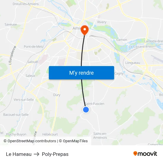 Le Hameau to Poly-Prepas map