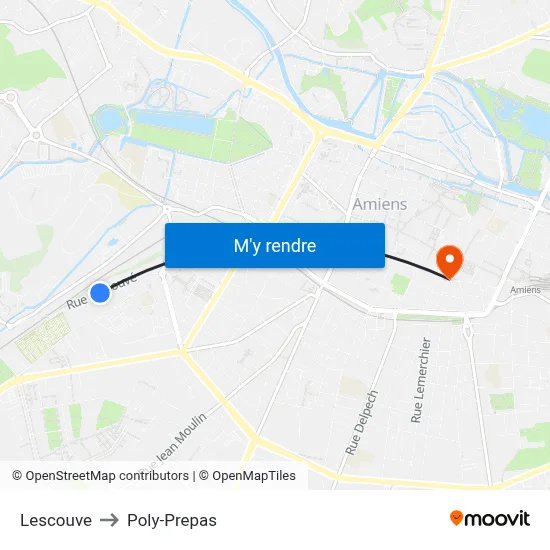 Lescouve to Poly-Prepas map