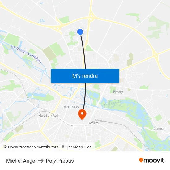 Michel Ange to Poly-Prepas map